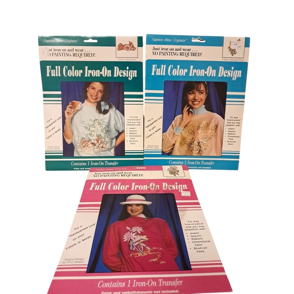 Full Color Iron-on Transfers Lot Of 3